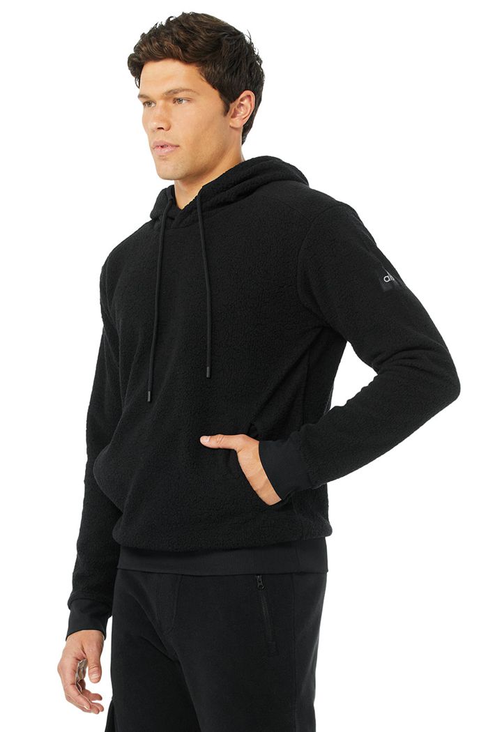 Sudadera Con Capucha Alo Yoga Sherpa Hombre Negros | 891024OUE