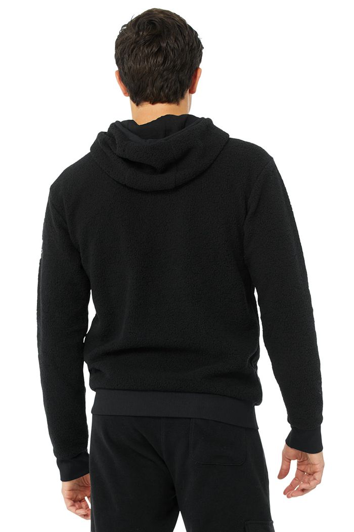 Sudadera Con Capucha Alo Yoga Sherpa Hombre Negros | 891024OUE