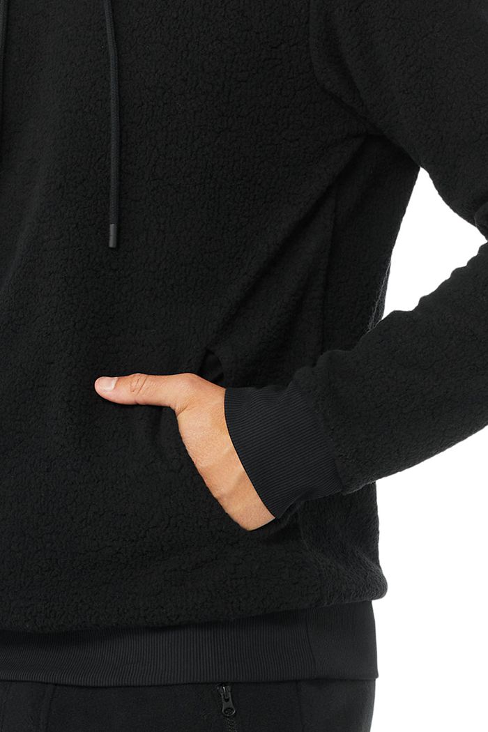 Sudadera Con Capucha Alo Yoga Sherpa Hombre Negros | 891024OUE