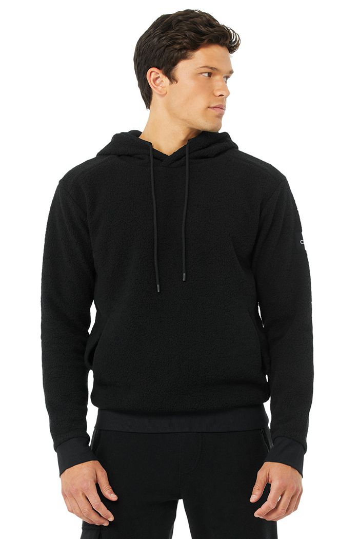 Sudadera Con Capucha Alo Yoga Sherpa Hombre Negros | 891024OUE