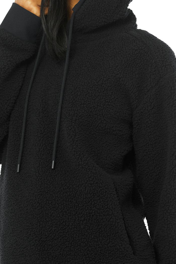 Sudadera Con Capucha Alo Yoga Sherpa Mujer Negros | 708963AOG