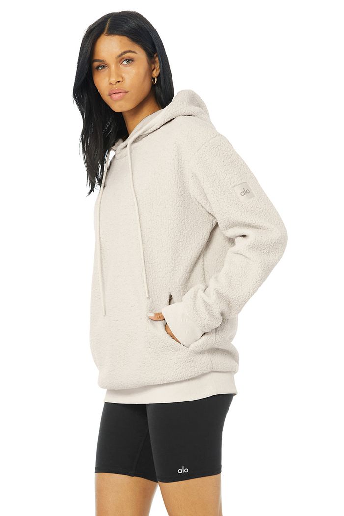 Sudadera Con Capucha Alo Yoga Sherpa Mujer Beige | 750219GZQ