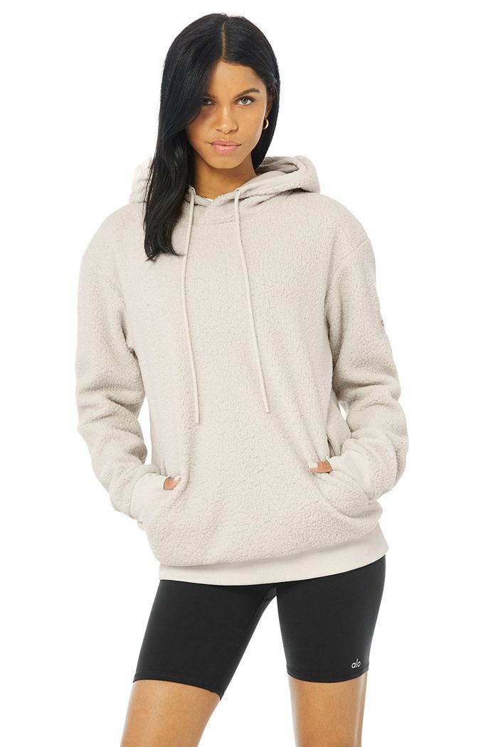 Sudadera Con Capucha Alo Yoga Sherpa Mujer Beige | 750219GZQ