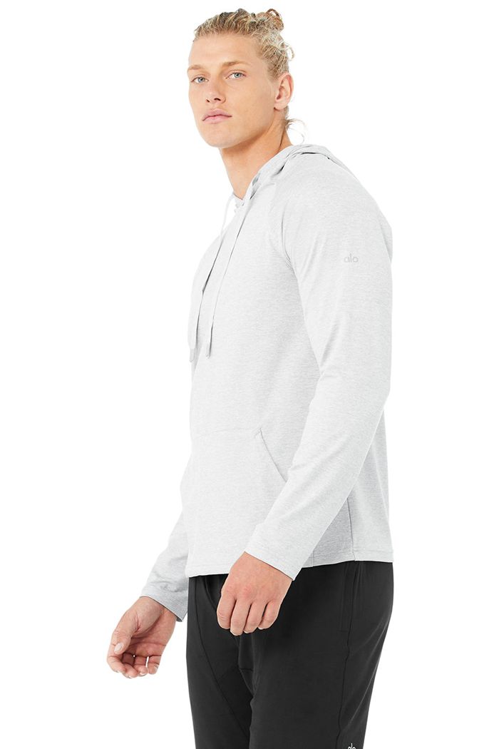 Sudadera Con Capucha Alo Yoga The Conquer Hombre Grises | 570482XJK