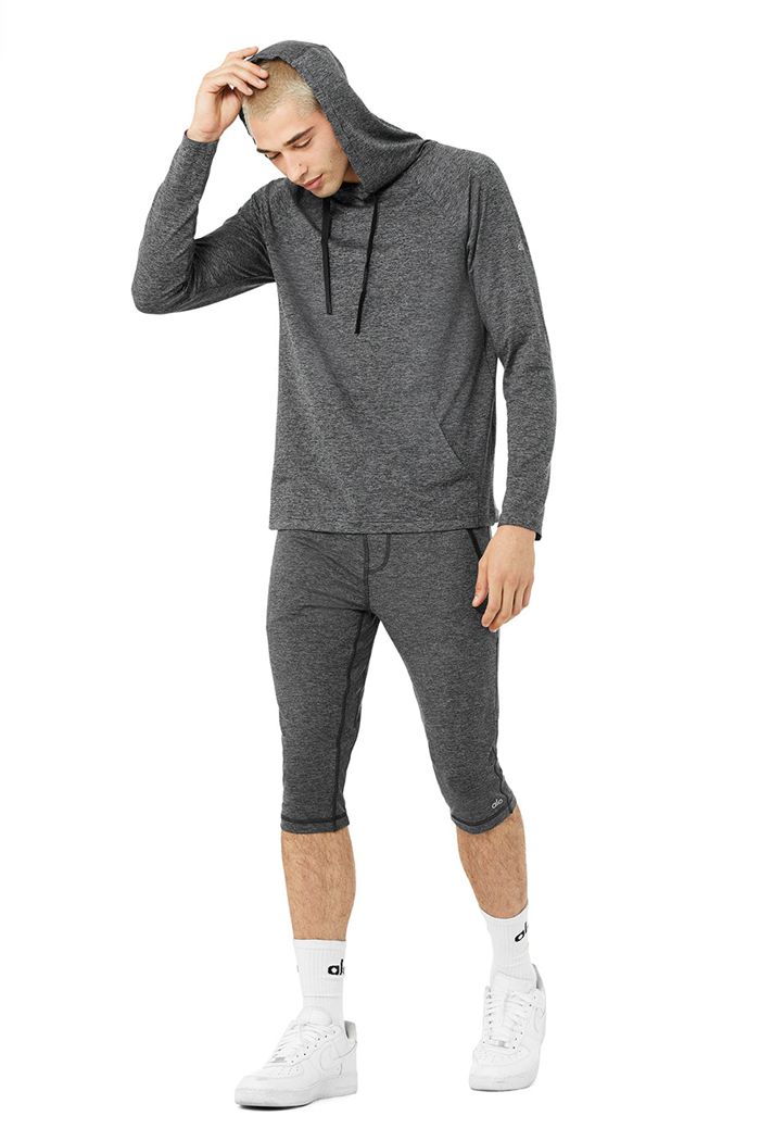 Sudadera Con Capucha Alo Yoga The Conquer Hombre Grises | 784032XHJ