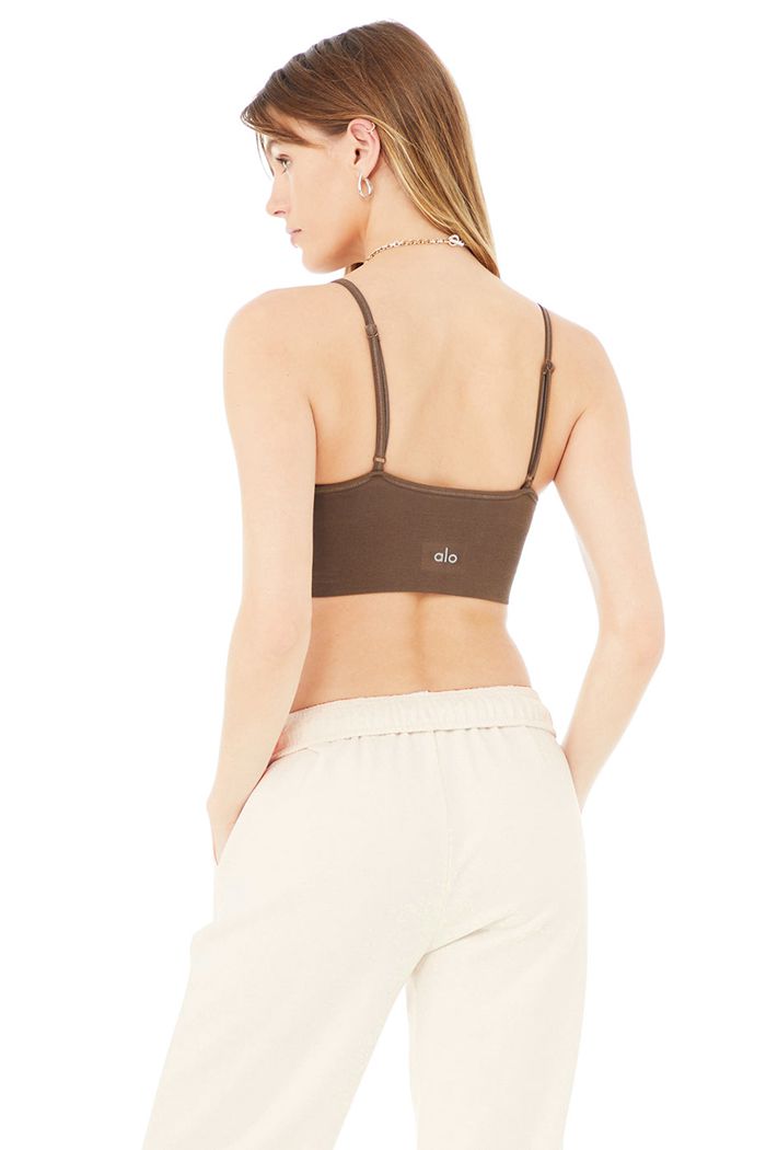 Sujetadores Alo Yoga Delight Bralette Mujer Marrom | 567921BAP