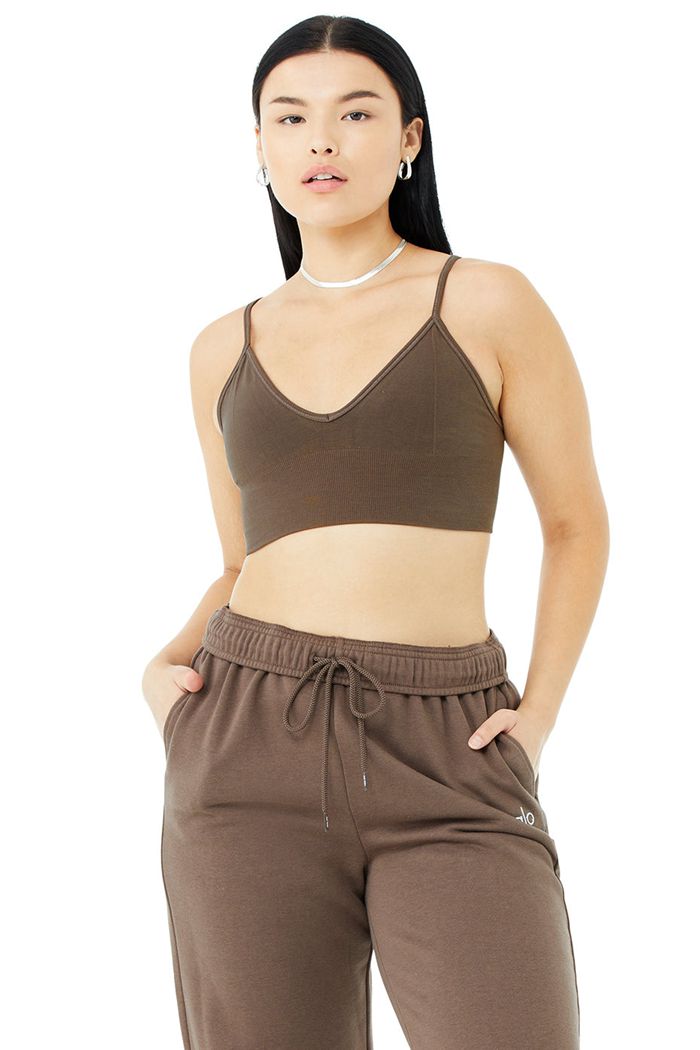 Sujetadores Alo Yoga Delight Bralette Mujer Marrom | 567921BAP