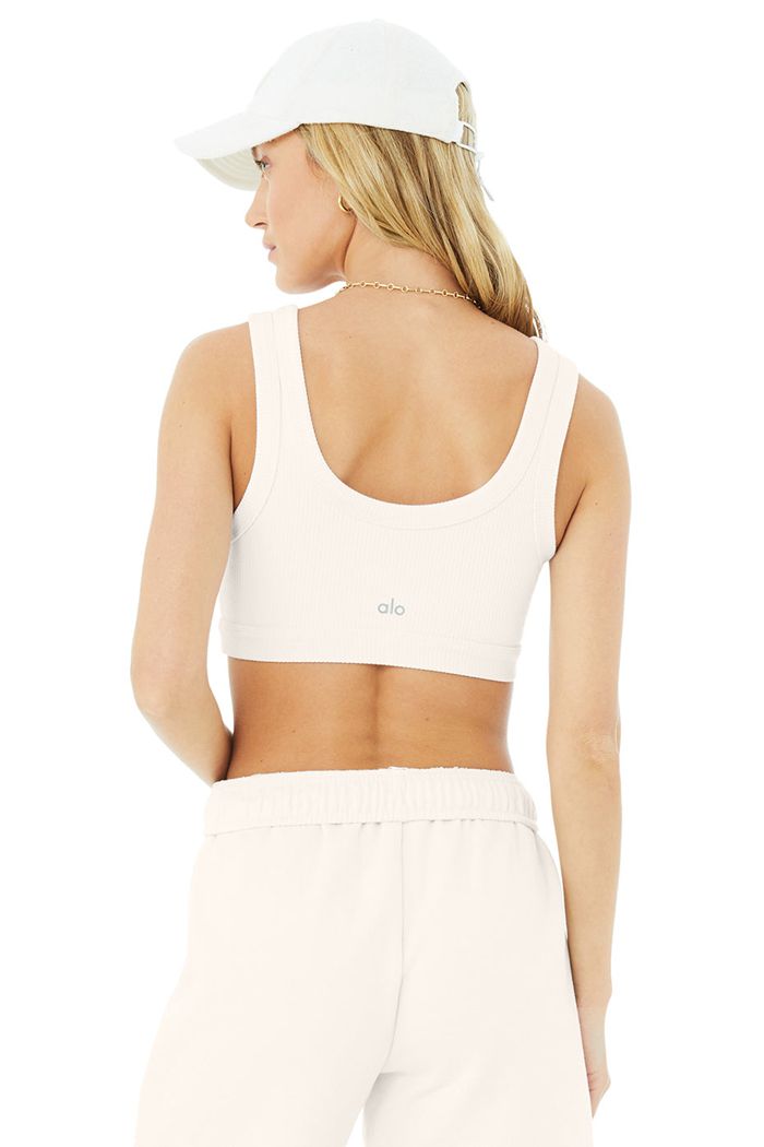 Sujetadores Alo Yoga Wellness Mujer Blancos | 395406ZNV