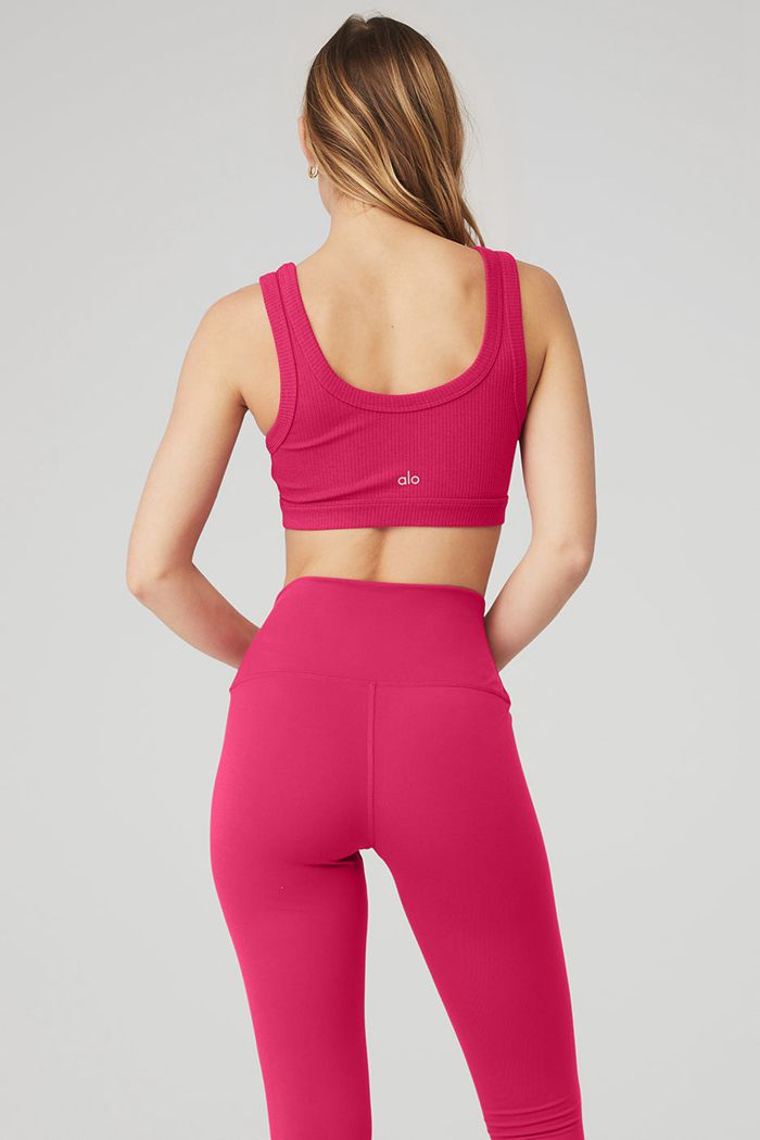 Sujetadores Alo Yoga Wellness Mujer Rojos | 159628WOX