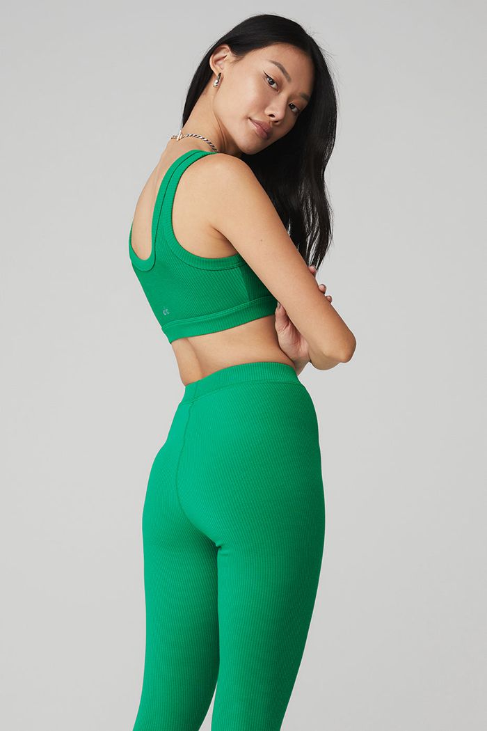 Sujetadores Alo Yoga Wellness Mujer Verdes Turquesa | 261437PFY