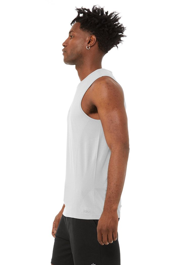 Tank Tops Alo Yoga Amplify Seamless Muscle Hombre Grises | 769248VTU