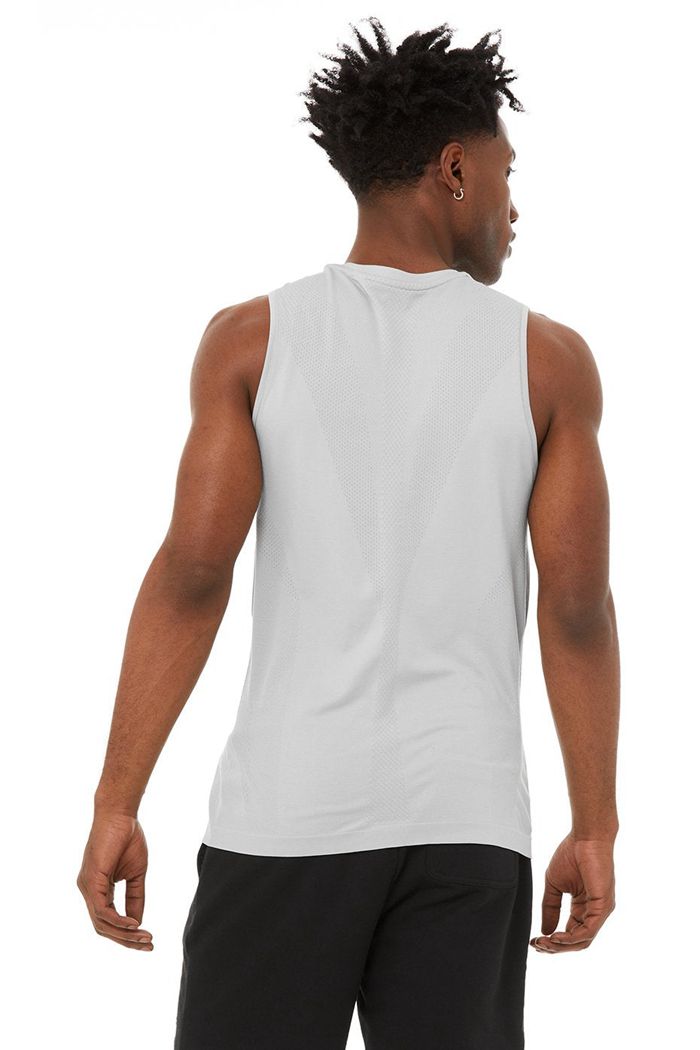 Tank Tops Alo Yoga Amplify Seamless Muscle Hombre Grises | 769248VTU