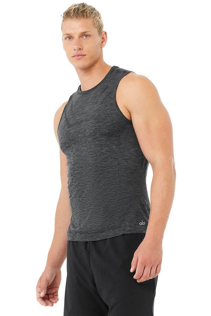 Tank Tops Alo Yoga Amplify Seamless Muscle Hombre Negros | 912836AIR