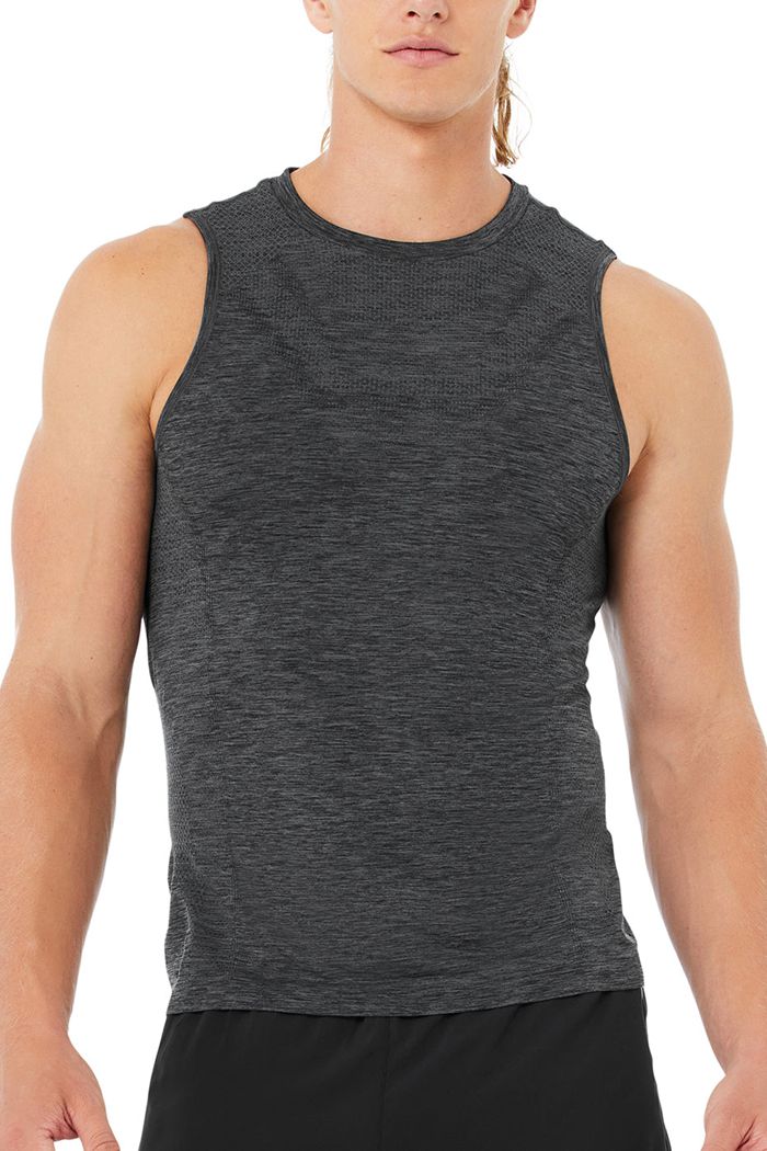 Tank Tops Alo Yoga Amplify Seamless Muscle Hombre Negros | 912836AIR