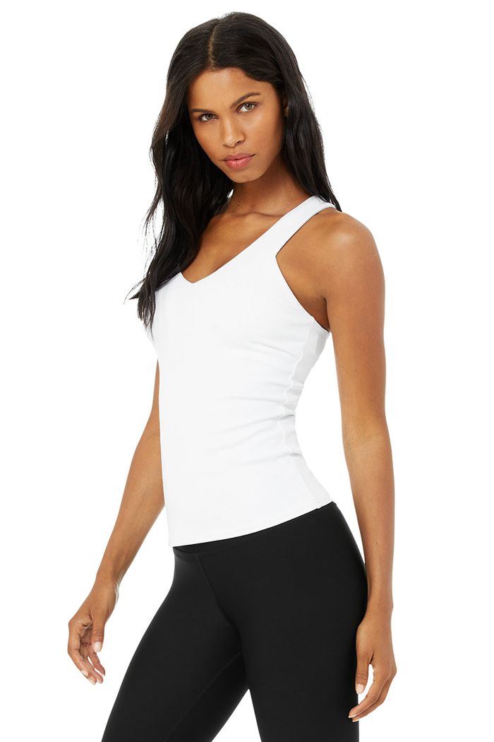 Tank Tops Alo Yoga Elevate Mujer Blancos | 912476CBG