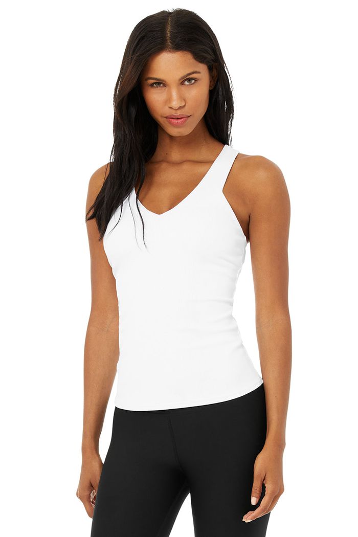 Tank Tops Alo Yoga Elevate Mujer Blancos | 912476CBG