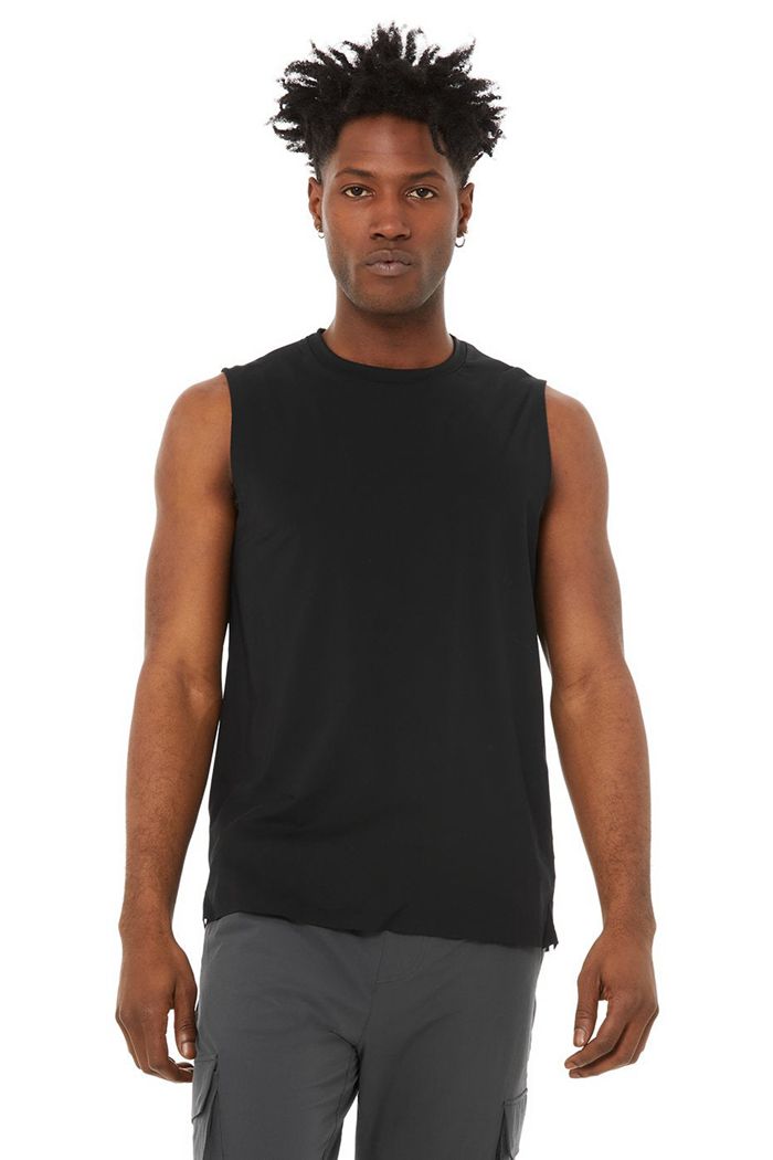 Tank Tops Alo Yoga Idol Performance Hombre Negros | 617485YXD