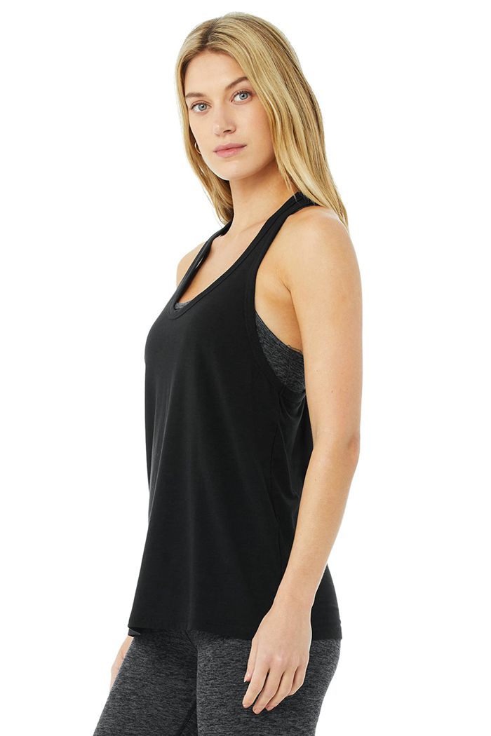 Tank Tops Alo Yoga Motion Mujer Negros | 906728JFA