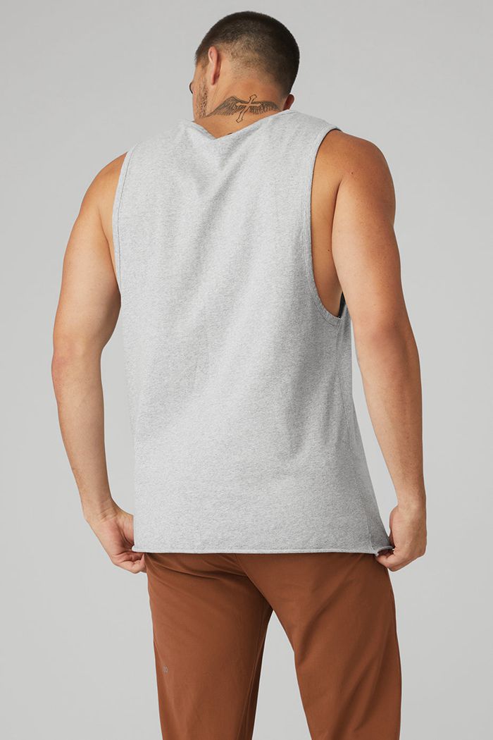 Tank Tops Alo Yoga Society Hombre Grises | 196847EVG