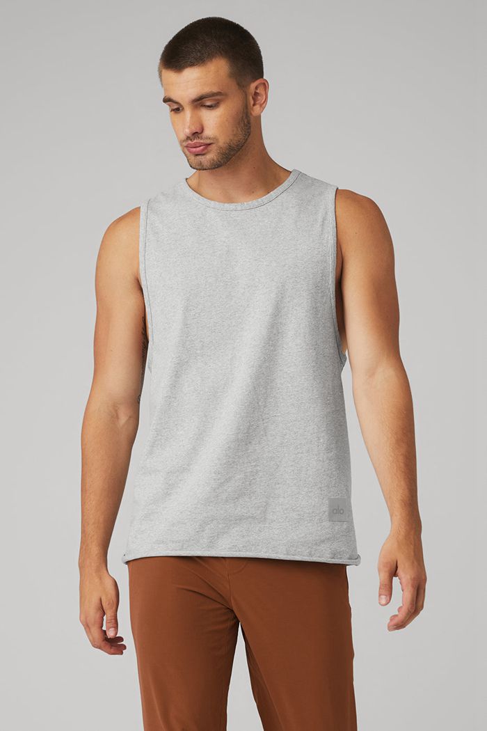 Tank Tops Alo Yoga Society Hombre Grises | 196847EVG